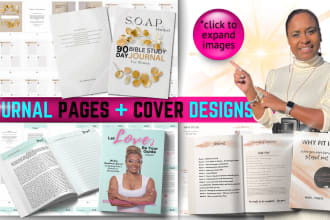 design a custom journal with a modern journal cover for KDP