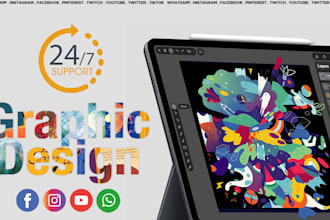 do graphic design for social media or print
