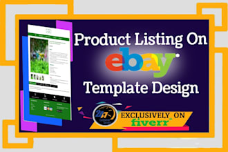 do ebay SEO product listing with ebay HTML template design