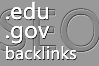 manually create 20+ edu and gov backlinks to your site