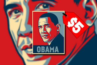 draw pop art hope style portrait from your photo