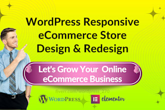 build your responsive wordpress woocommerce website and ecommerce store redesign