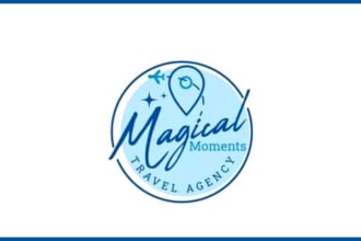be design travel, adventure, tour, hotel and resort logo