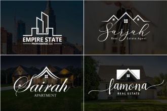 do property, mortgage, home,  real estate logo design