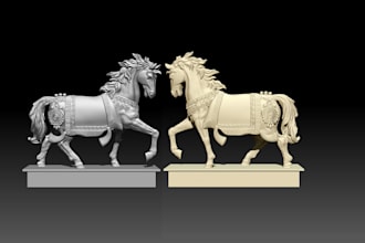 create 3d sculpture birds, animal only for 3d printing
