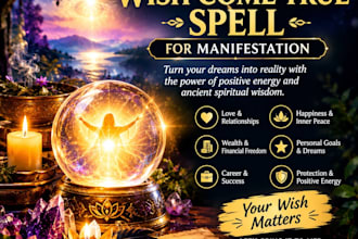 cast a powerfull  custom spell for manifestation