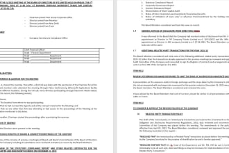 prepare agenda and minutes of the meetings