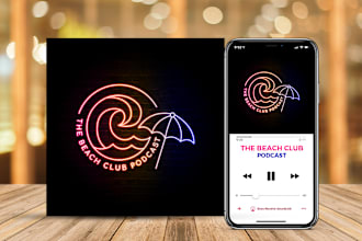 do neon podcast cover and album cover for you