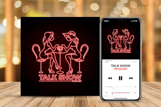 do neon podcast cover and album cover for you
