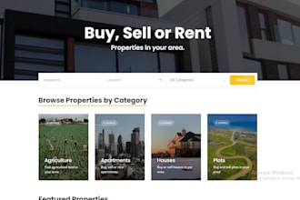 design real estate properties website on wordpress