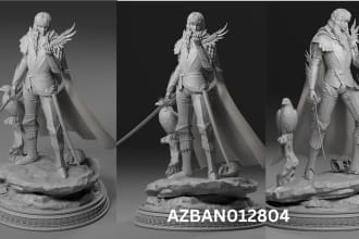 3d model for printing, 3d character modeling, 3d game character, 3d modeiing