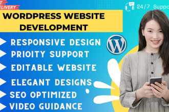 develop or redesign or modify your wordpress website