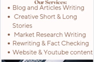 provide creative and engaging writing