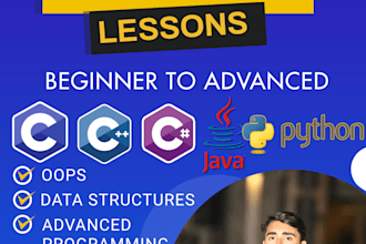 teach you  c, cpp, java, python from basic to advanced