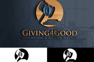 do make an modern custom fundraising auction logo