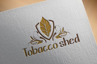 do modern high quality tobacco logo with unlimited revision