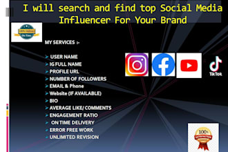 find instagram influencer for you niche
