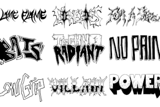 Top 5!  create a metal, punk and hardcore band logotype