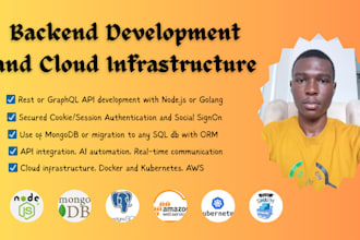 create a backend API in nodejs, typescript, go, and ORM