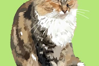 draw awesome custom pet and animal illustrations