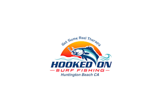 design an unique surf fishing logo