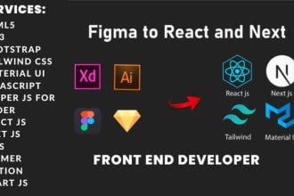 convert figma to react js or next js or html
