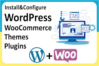 install and configure wordpress themes or plugins