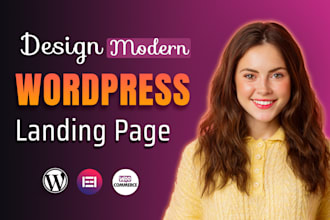 wordpress landing page, home page, single page,edit page website by elementor