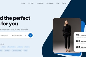 design job board website, recruitment website for staffing agency, job agency