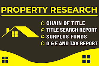 do real estate property title search and chain of title