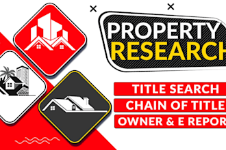 do real estate property title search and chain of title