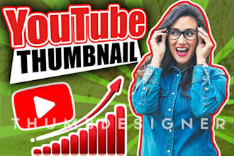 design an amazing youtube thumbnail and fiverr image