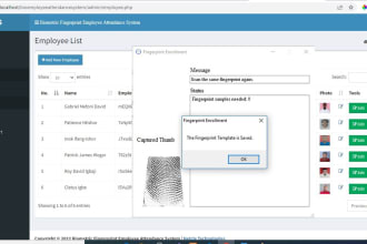 do online biometric fingerprint employee attendance