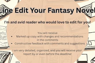 line edit your fantasy story
