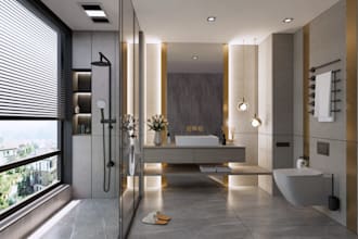 create stunning 3d interior designs for your bathroom, kitchen, and bedroom