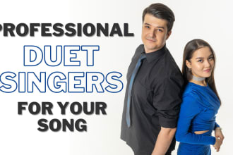 record male and female vocals on your song, duet singers