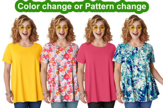 color change, recolor, pattern change, color correction in photoshop