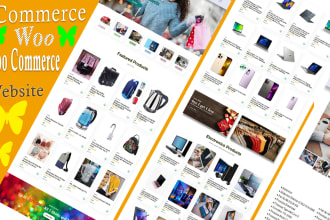 create professional ecommerce website, wordpress website, online store