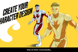 create scifi, fantasy, superhero character design