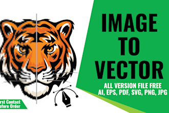 do vector tracing or convert to vector 1 hour