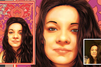 draw an amazing vector portrait with incredible details from your photo