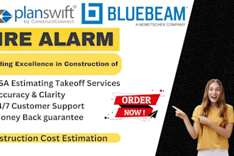 detail fire alarm takeoff and estimate in 24 hours