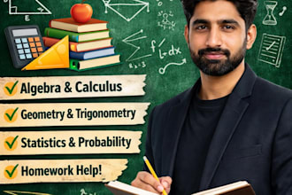 be your math master, tutoring algebra, calculus, geometry, discrete math,