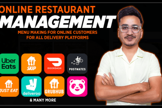 make online menu for uber eats, doordash, grubhub, justeat, foodpanda