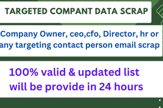 scrap targeted company ceo, cfo, owner, hr people and their emails