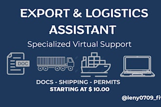 assist you with international trade shipping and export docs