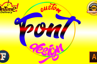 create custom font design or typography for a unique brand