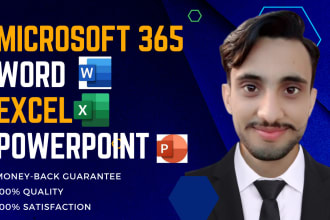 do any project in microsoft 365 word, excel, and powerpoint