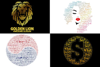 create outstanding word art or word cloud designs in any shape