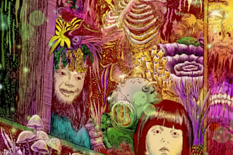 draw dark fantasy and album cover